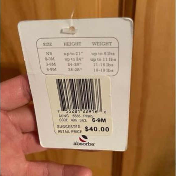 New With Tags 6-9 Months Zip Up Absorba Snow Suit, Paid $40 - Picture 5 of 6